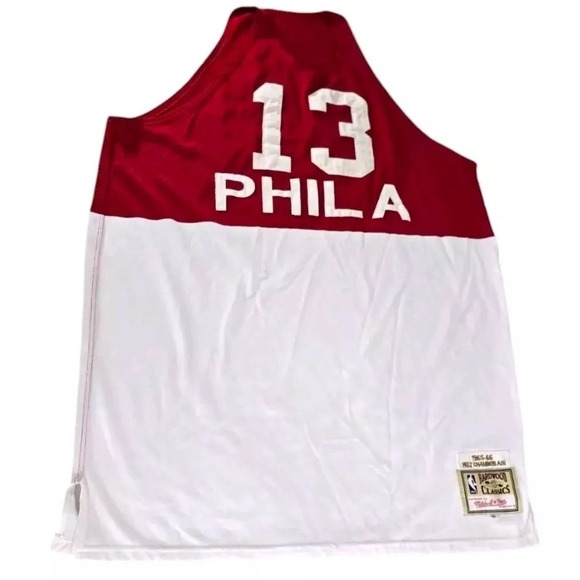 Mitchell Ness Mens 76ers‎ Wilt Chamberlain Jersey 1965 66 Size 56 or 3X - Picture 1 of 10